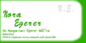 nora egerer business card